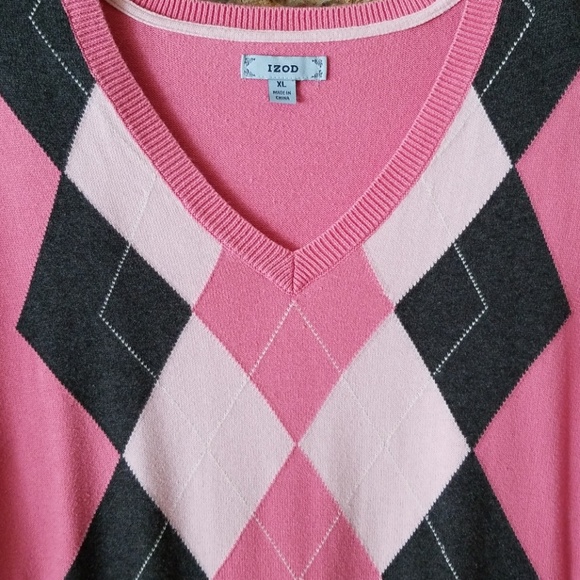 EUC - Izod Argyle Sweater (XL) - Picture 2 of 5